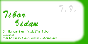 tibor vidam business card
